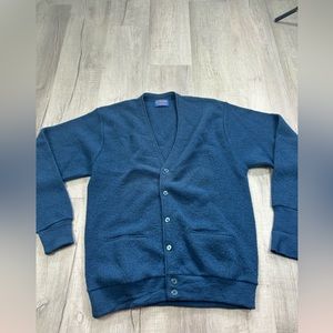 Pendleton 100% Pure Virgin Wool Blue Cardigan/Sweater